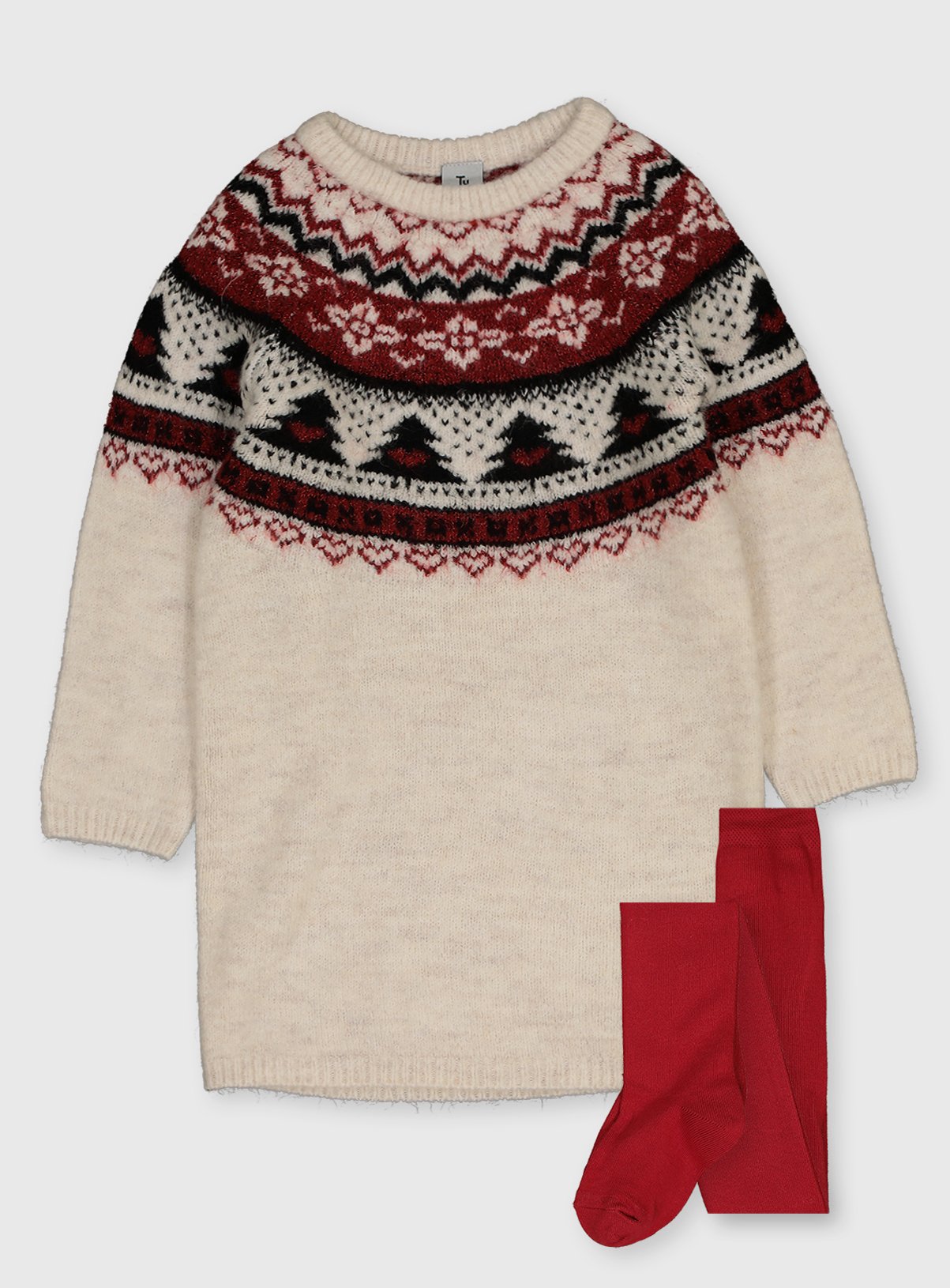 cream christmas jumper dress